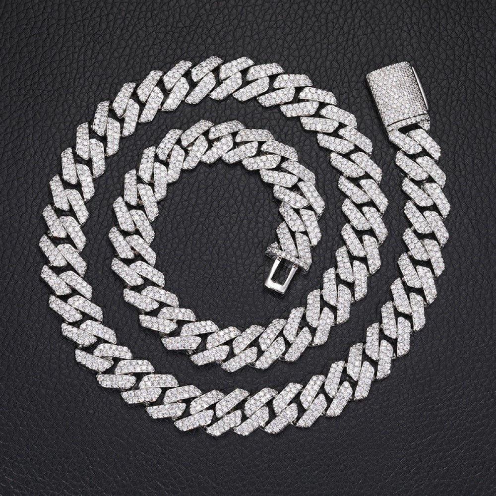 ダイヤモンド キューバチェーン ジルコニア込み ヒップホップネックレス メンズ アクセサリー