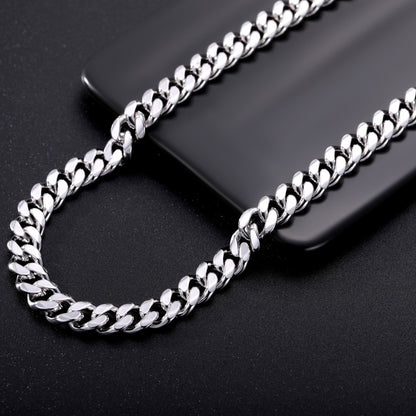 シルバーS925 ネックレス メンズ キューバチェーン 万能デザイン 個性的 トレンド