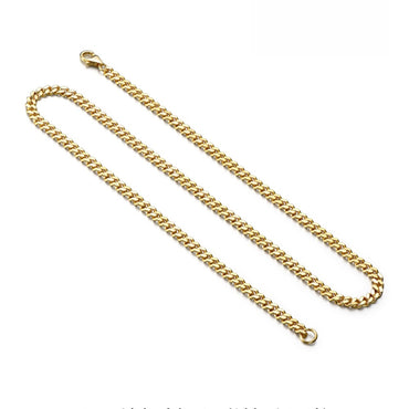 純銀 24K ゴールドメッキキューバネックレス メンズ トレンドブランド ヒップホップスタイル