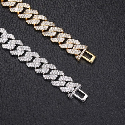 ダイヤモンド キューバチェーン ジルコニア込み ヒップホップネックレス メンズ  アクセサリー
